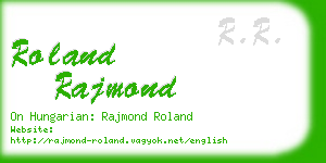 roland rajmond business card